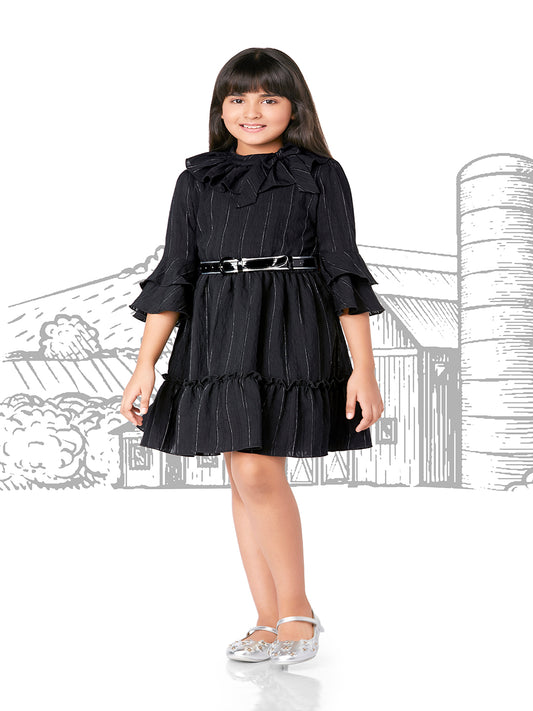 Buy Wish Littlle Baby Girl Black Satin A-Bubbles Line Knee Length Dress  Frock - 12 Months-24 Months Online at Best Prices in India - JioMart.