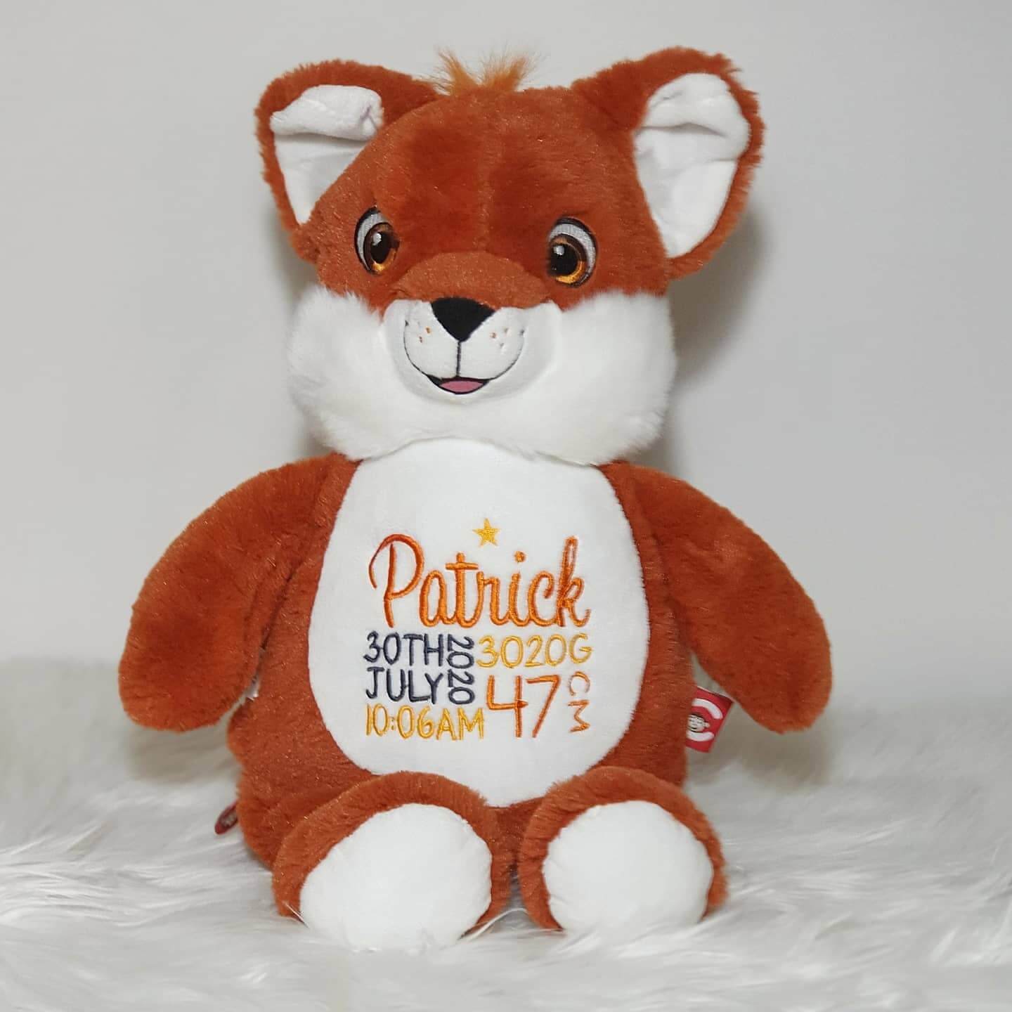 personalised fox teddy