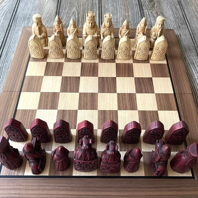 Custom Made Egyptian Goods Home Game Chess Set With Ankh Battlefield Board  Gift