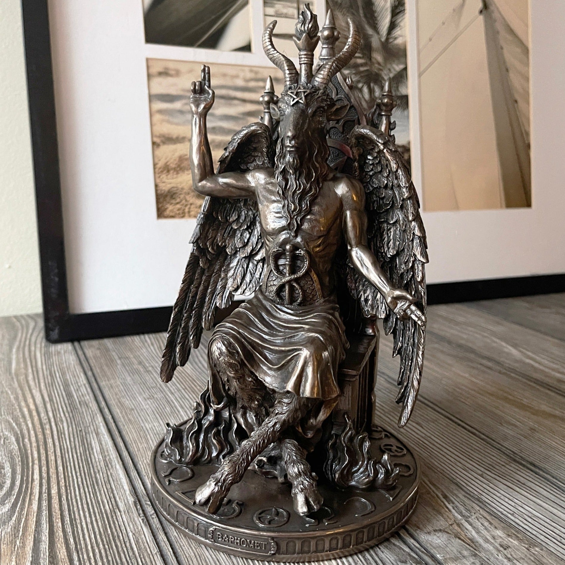 Occult Decor Statue Of Baphomet Figurine Bust | SHOPTELI