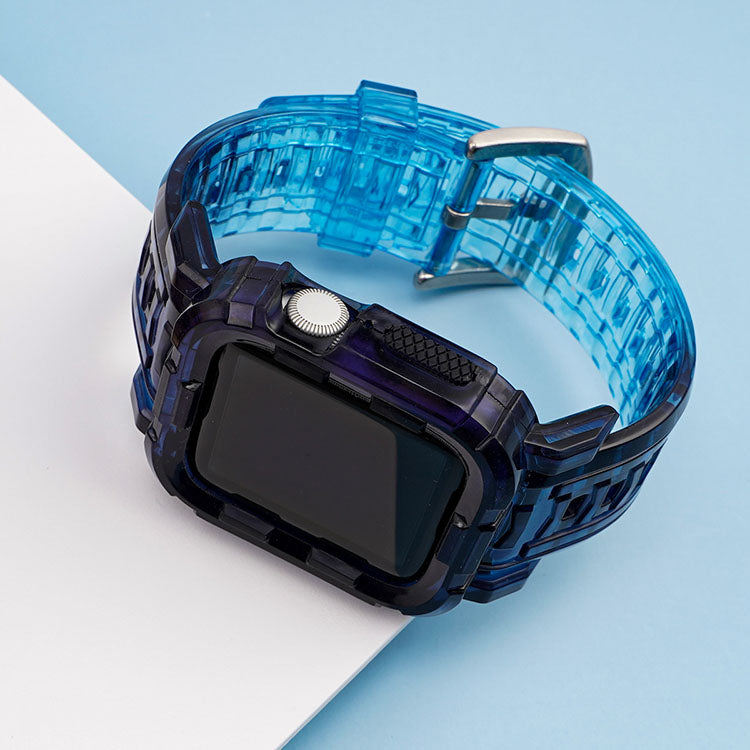Bracelet en caoutchouc Transparent coloré arc-en-ciel pour Apple Watch 6 SE Band pour IWatch Series 5 4 3 38/40/42/44mm Bracelet en Silicone