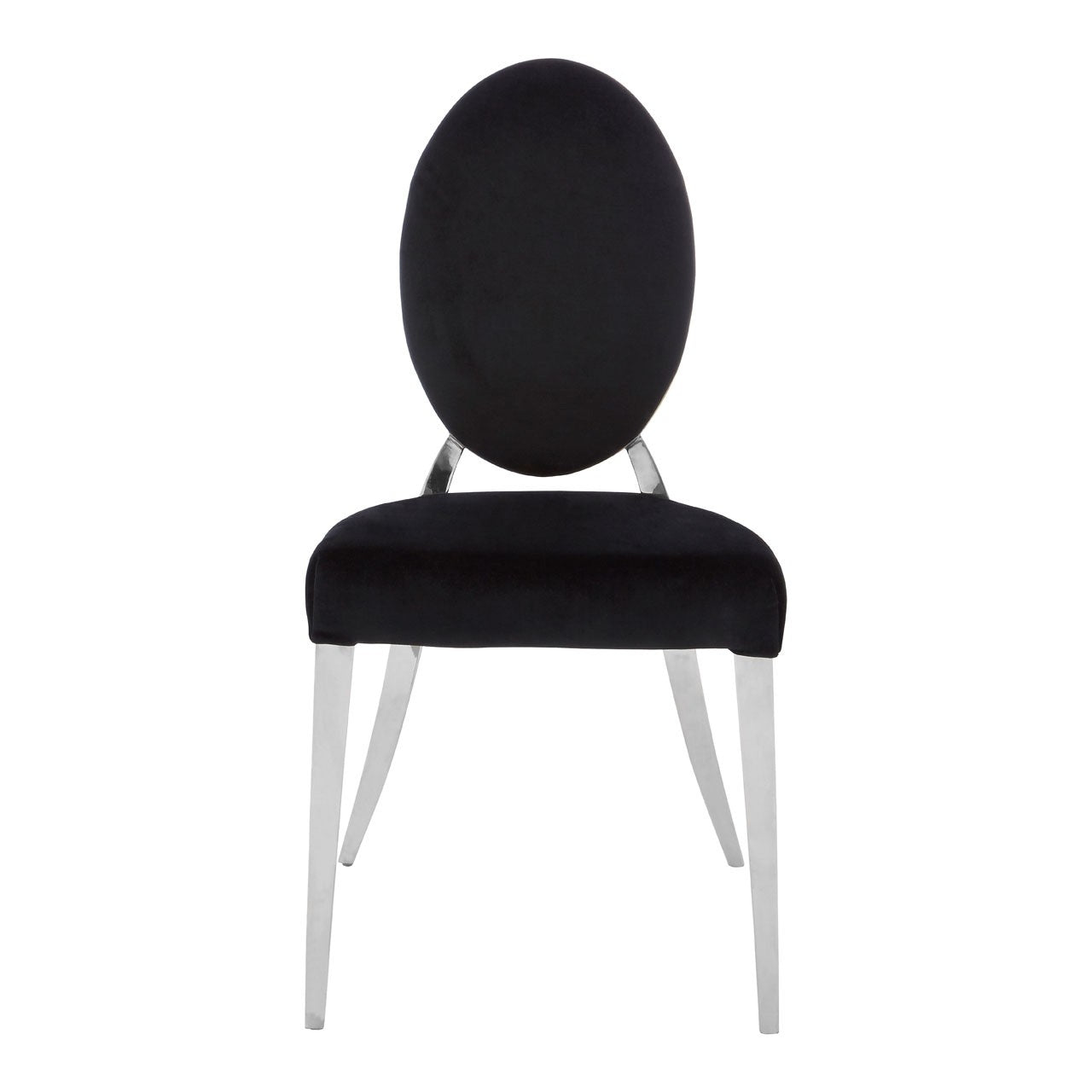 tina black velvet chair