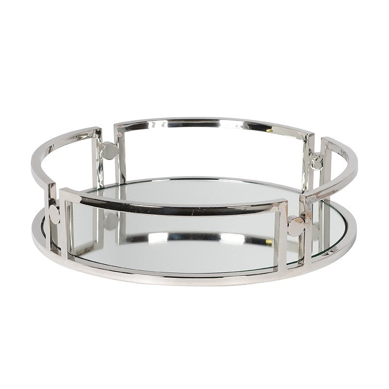 silver mirrored tray