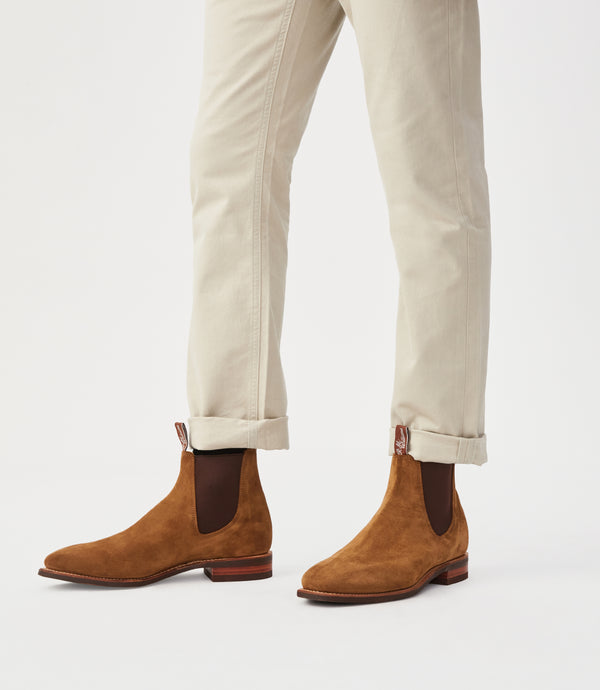 R.M.Williams Men's Comfort Craftsman Suede Chelsea Boots