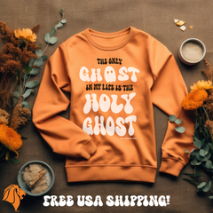 Orange Only Holy Ghost Sweatshirt by Trini-T Ministries