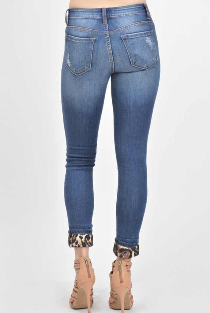 kancan jeans with leopard