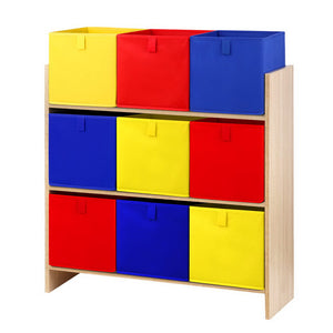 Artiss Kids Storage Box Children Toys Organizer Bookcase Fabric 9