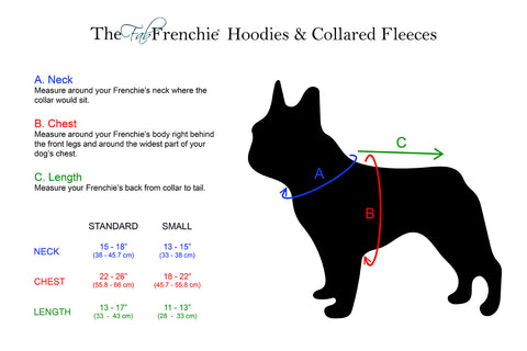 Frenchie Harness Size Chart