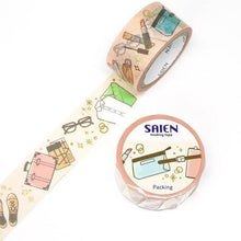 Load image into Gallery viewer, Vacation Packing Washi Tape, Gold Foil Holiday Time Decorative Tape