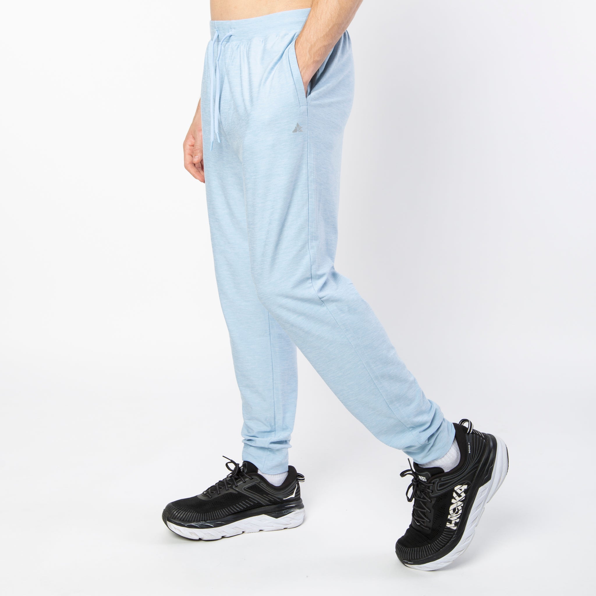 Two Tone Knit Joggers - Blue/Light Blue - Just $9