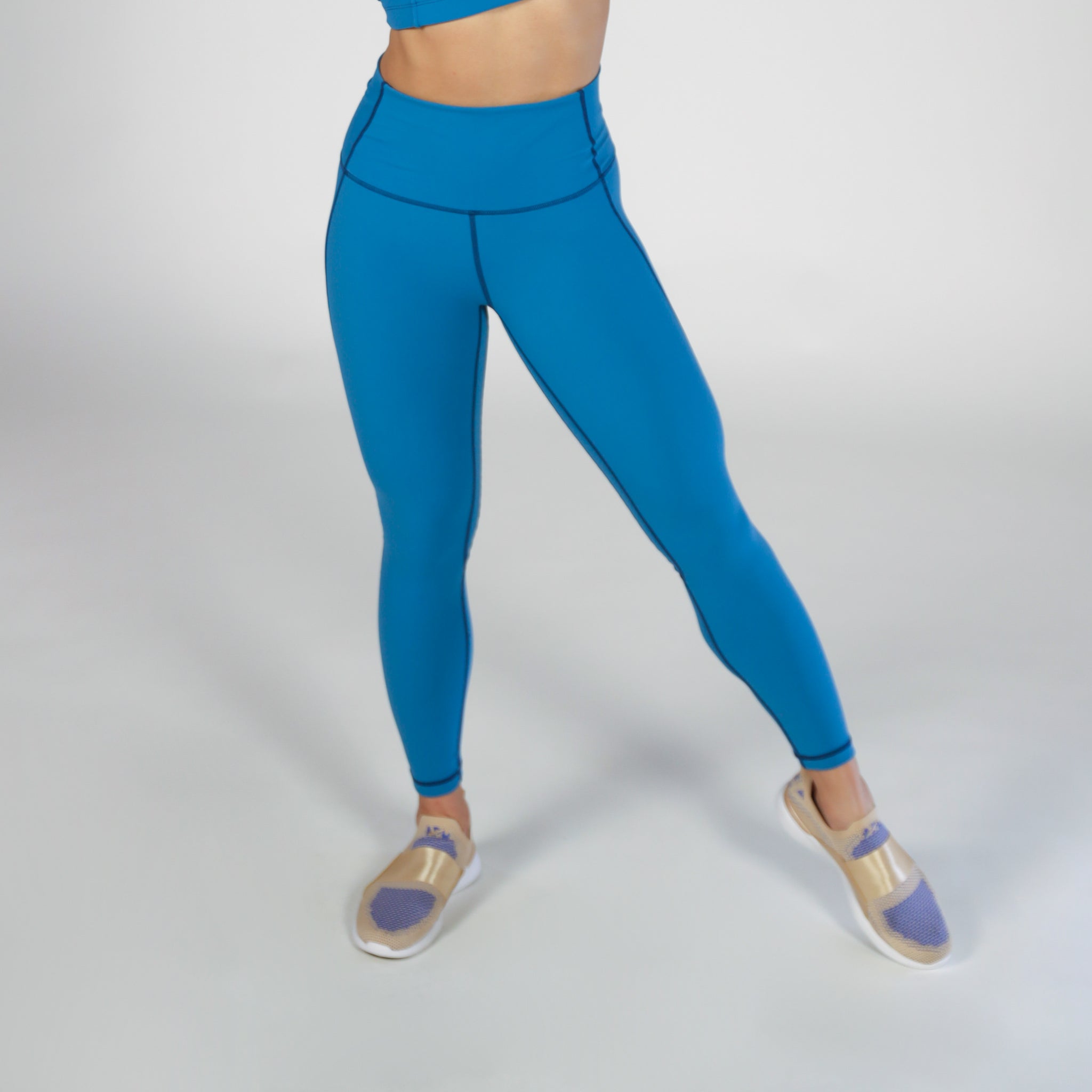 P'tula Alainah III 3 Pocket Leggings High Rise - XS - Marina Blue