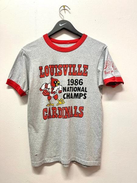 Vintage University of Louisville Basketball T-Shirt Sz L – 812 Vintage