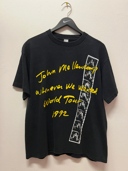 Vintage 1992 John Mellencamp Whenever We Wanted World Tour T-Shirt Sz ...