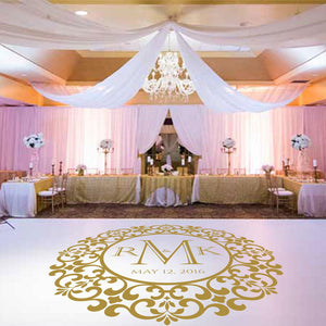 Wedding Dance Floor Decal Custom Name Date Wedding Decor