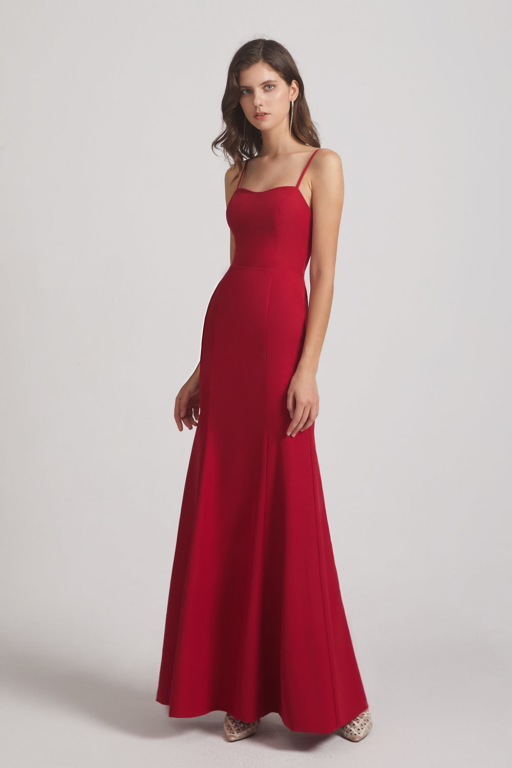 Spaghetti Straps Sweetheart Trumpet Evening Gown (AF0033) – AlfaBridal.com