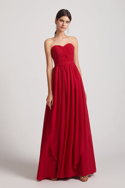 Sweetheart Convertible A-Line Long Chiffon Bridesmaid Dresses (AF0189 ...
