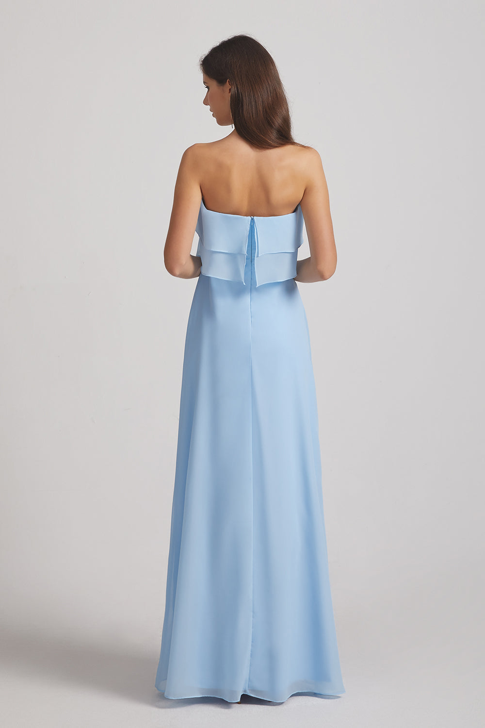 Strapless Long Chiffon Boho Bridesmaid Dresses (AF0084) – AlfaBridal.com