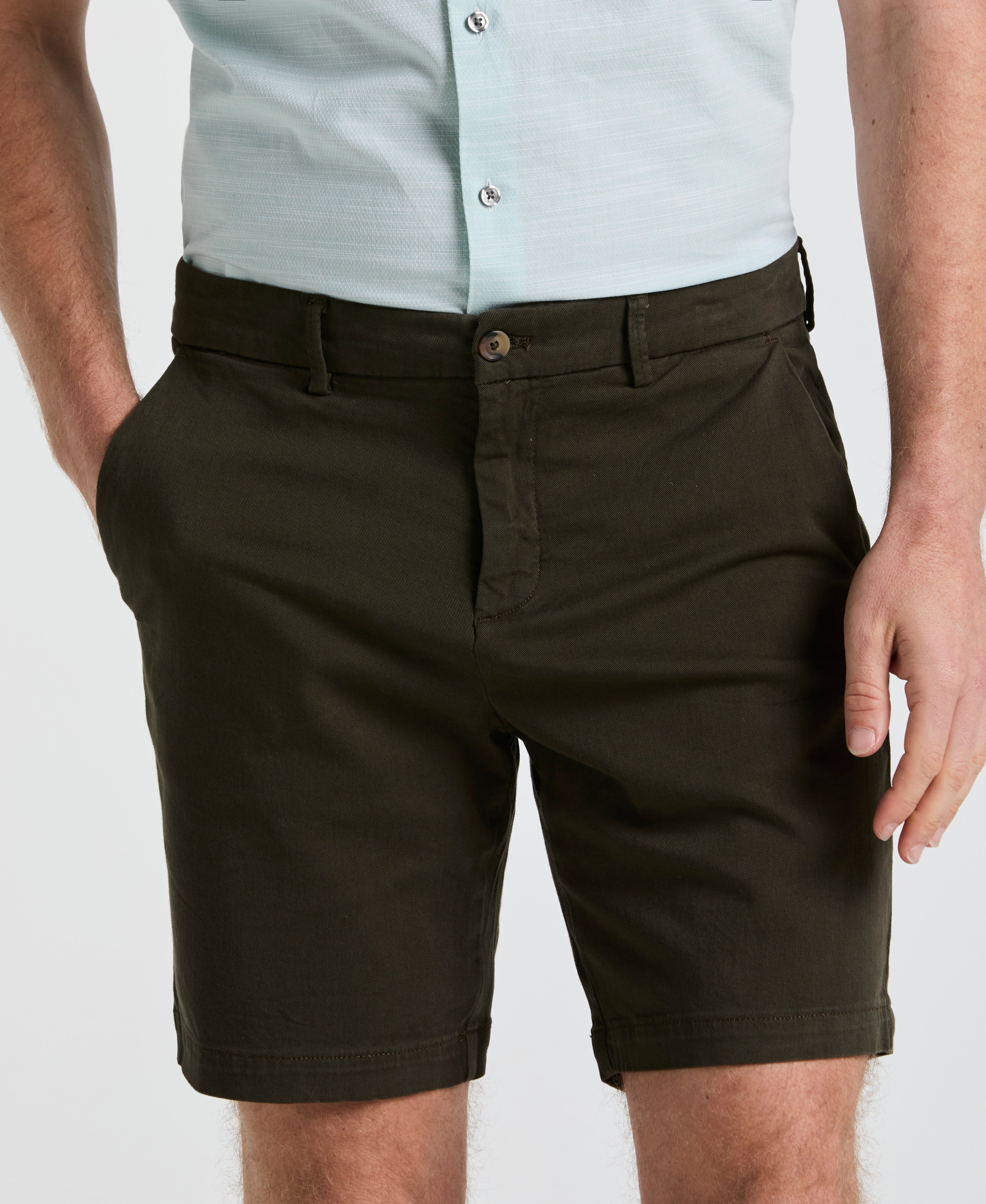 8" Flat Front Garment Dyed Short