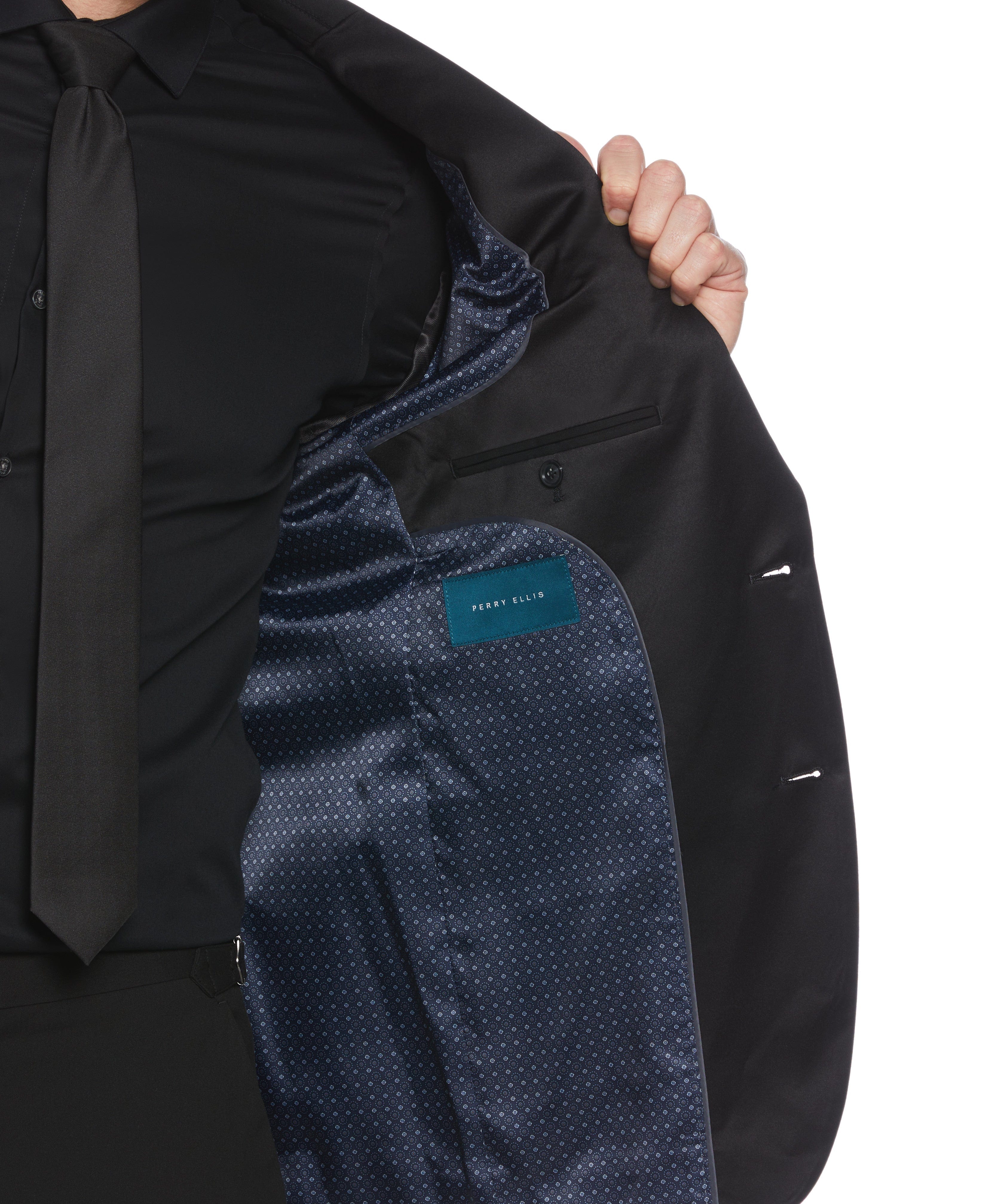 Men's Tuxedo Jacket with Satin Piecing | Perry Ellis