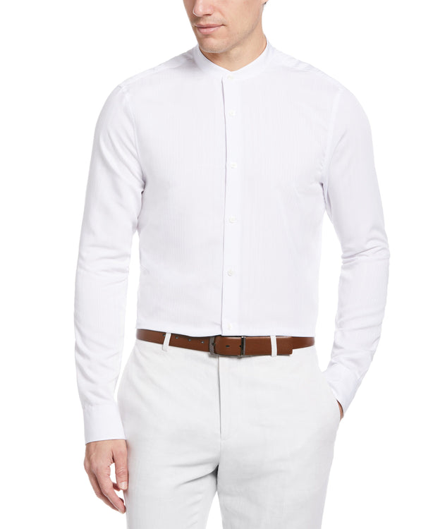 Men's Dobby Banded Collar Shirt | Perry Ellis