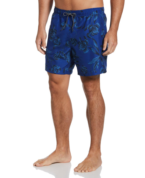 Floral Print Swim Short (Sodalite Blue) 