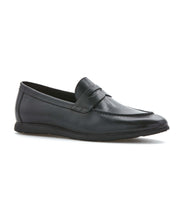 Leather Penny Loafers (Black) 