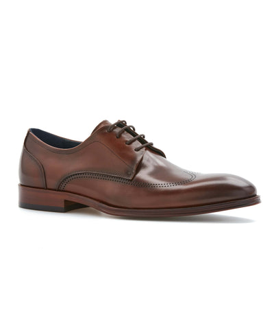 Leather Wingtip Shoes (Brown) 