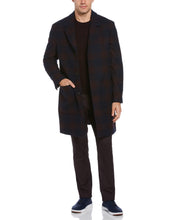 Large Ombre Plaid Wool Topcoat | Perry Ellis