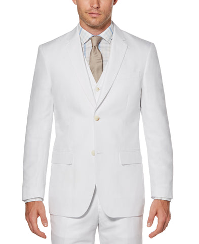 Linen Blend Twill Suit Jacket | Perry Ellis