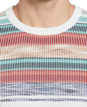 Ombre Stripe Plaited Sweater Tee (Bright White) 