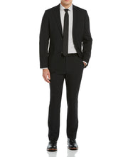 Slim Fit Black Stretch Wool Blend Suit Jacket Charcoal Perry Ellis