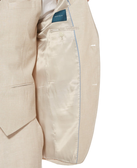 Slim Fit Performance Linen Suit Jacket (Natural Linen) 