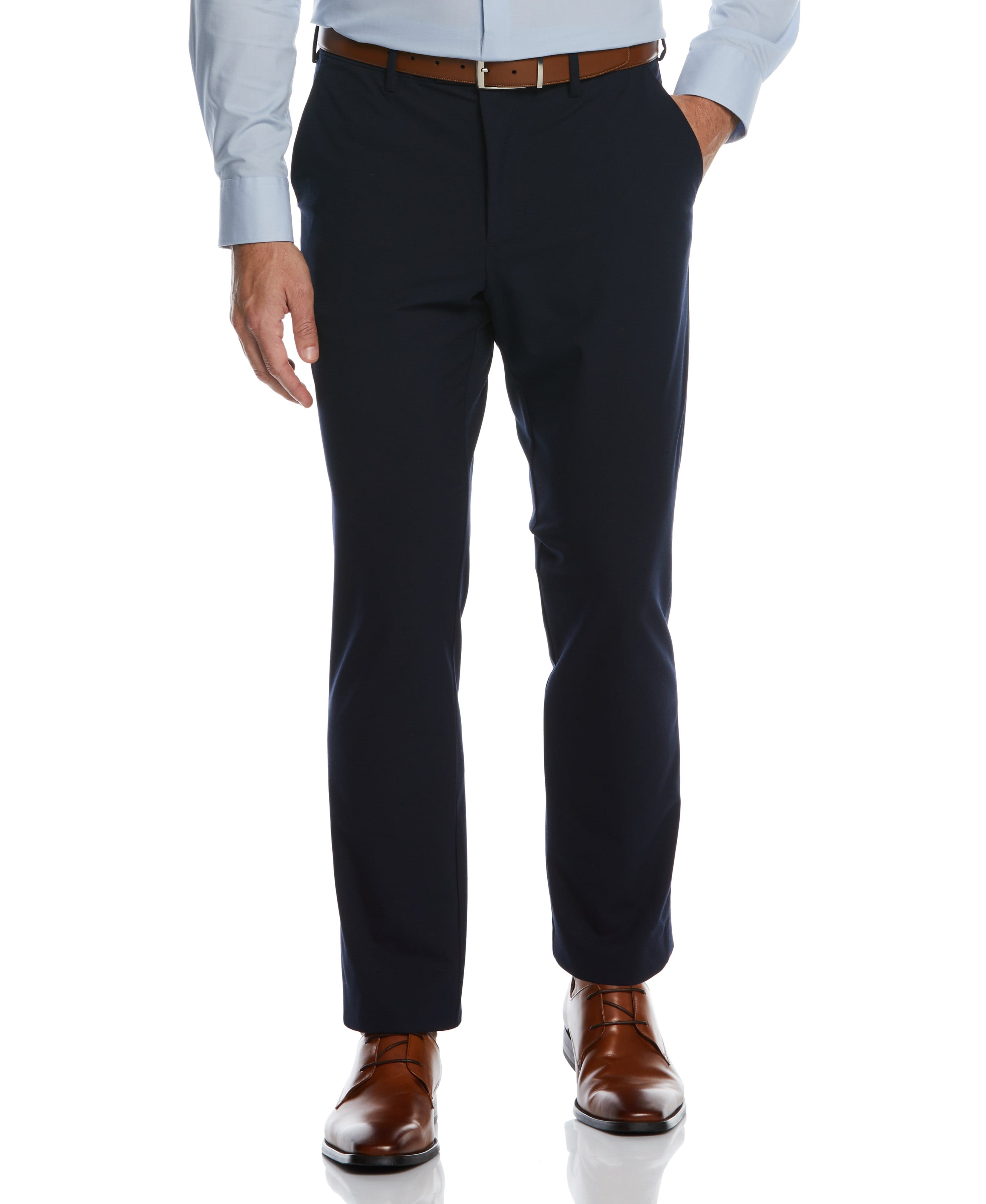 Slim Fit Stretch Navy Textured Tech Suit