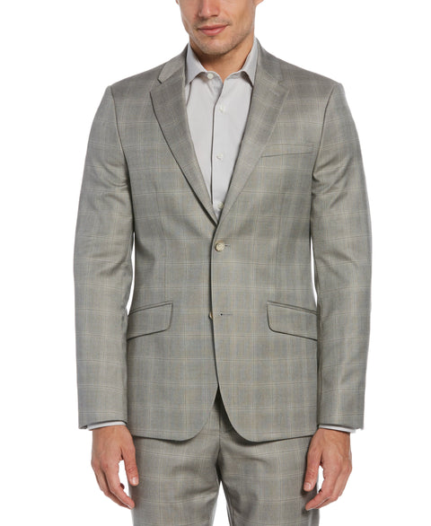 Slim Fit Stretch Windowpane Suit Jacket | Perry Ellis