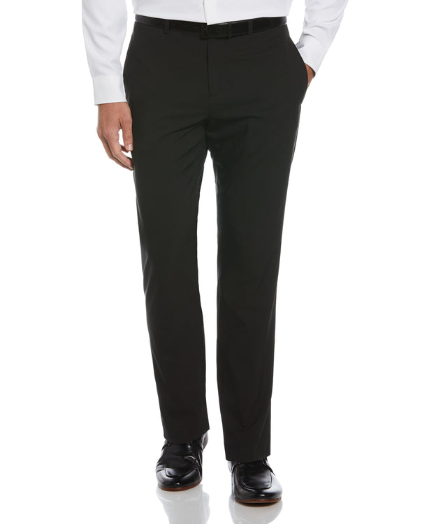 Perry Ellis Portfolio Men's Performance Dress Pant, Modern Fit, Non-Iron,  Flat Front Stretch (Waist Size 30 - 42), Black, 30W x 29L at  Men's  Clothing store