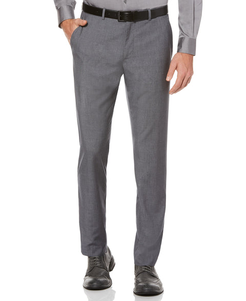 Slim Fit Textured Suit Pant Brushed Nickel Perry Ellis
