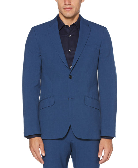 Slim Fit Washable Solid Suit Jacket Bay Blue Perry Ellis