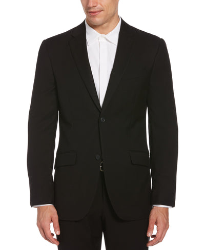Solid Stretch Suit Jacket Black Perry Ellis
