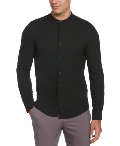 Untucked Total Stretch Slim Fit Banded Collar Shirt