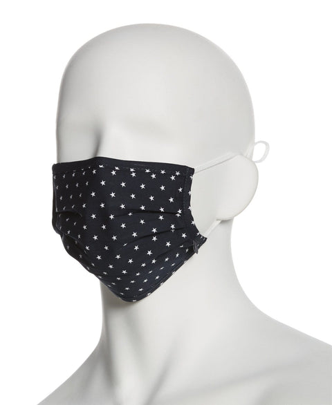 Reusable Poplin 3 Pack Pleated Fabric Face Mask Assorted Perry Ellis