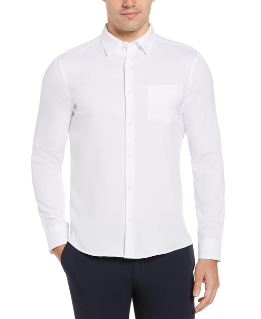 Big & Tall Untucked Total Stretch Solid Shirt | Perry Ellis