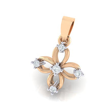 Load image into Gallery viewer, 18Kt rose gold floral diamond pendant by diamtrendz
