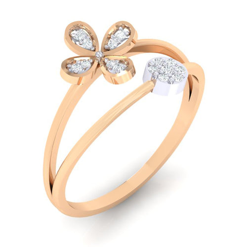 Round Brilliant 1.00 ctw VS2 Clarity, I Color Diamond 18kt Rose Gold &  White Gold Rose Ring | Costco