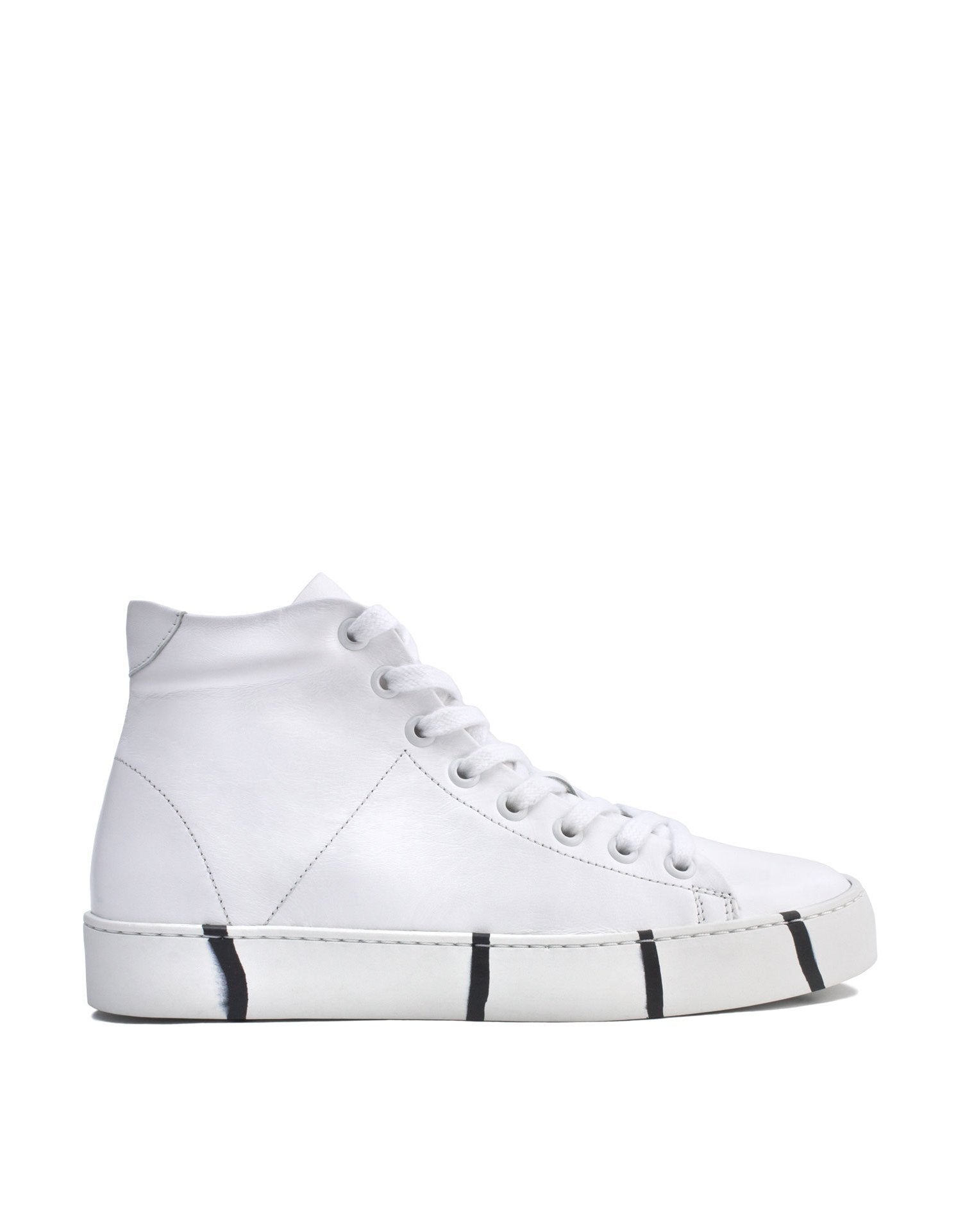 white leather high tops