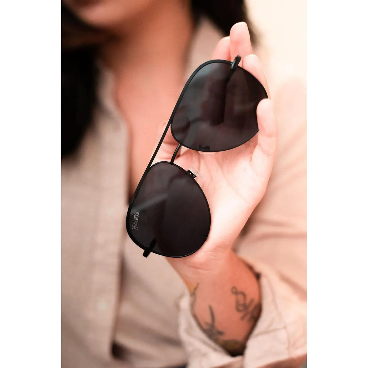 Alex Full Black Aviator Sunglasses