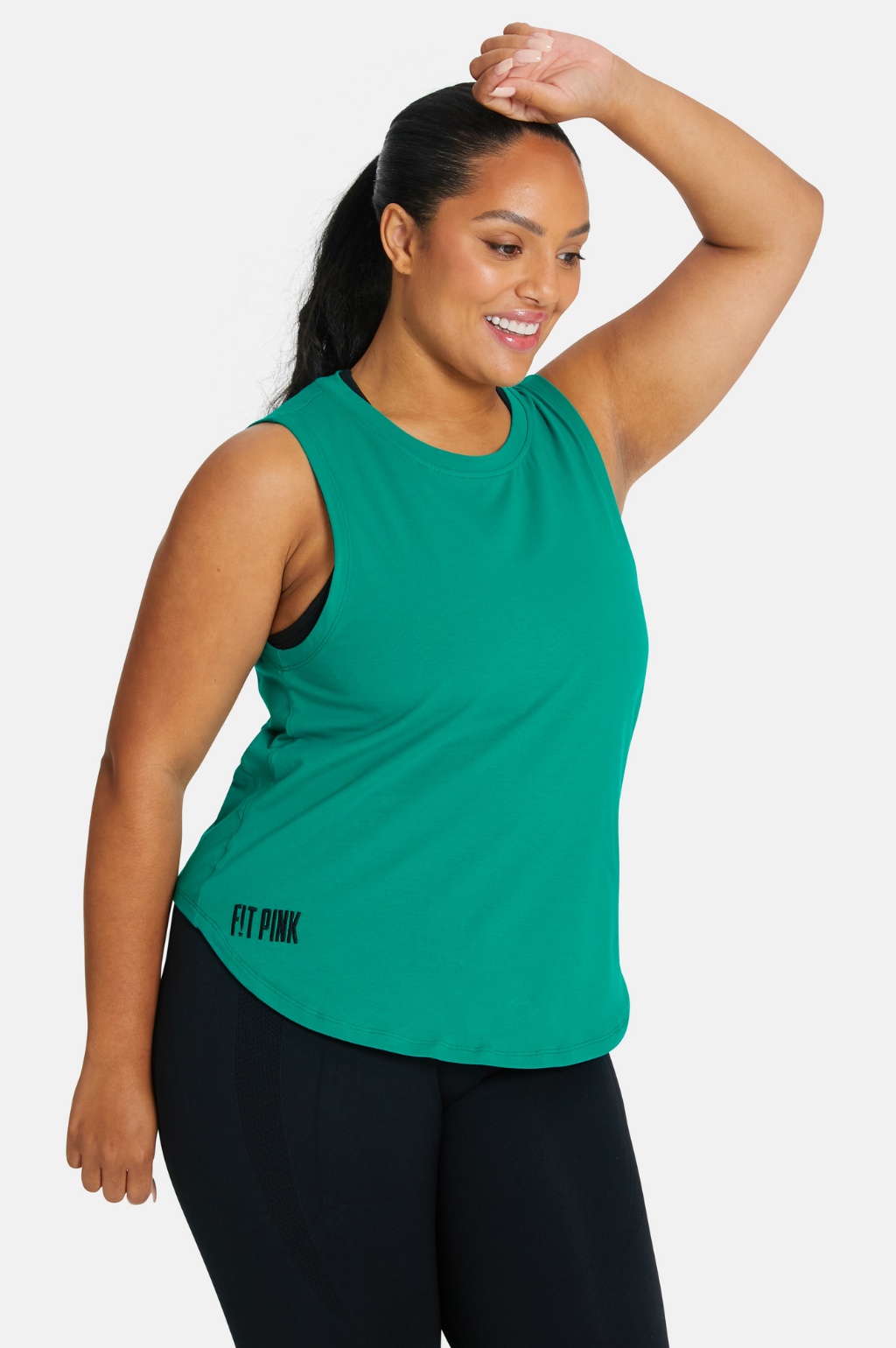 Knot Back Cotton Vest in Bright Green