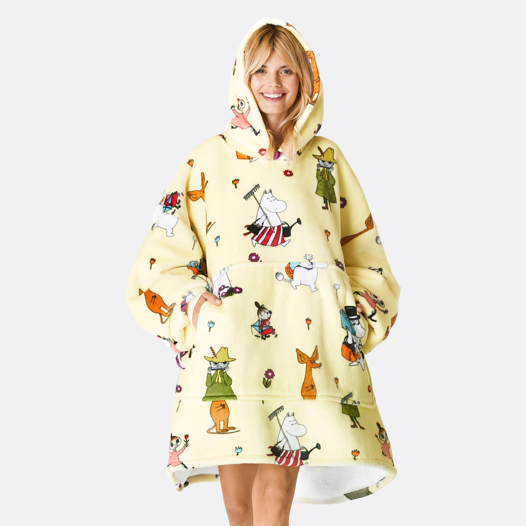 Gelber Mumins HappyHoodie - SillySanta.de product image