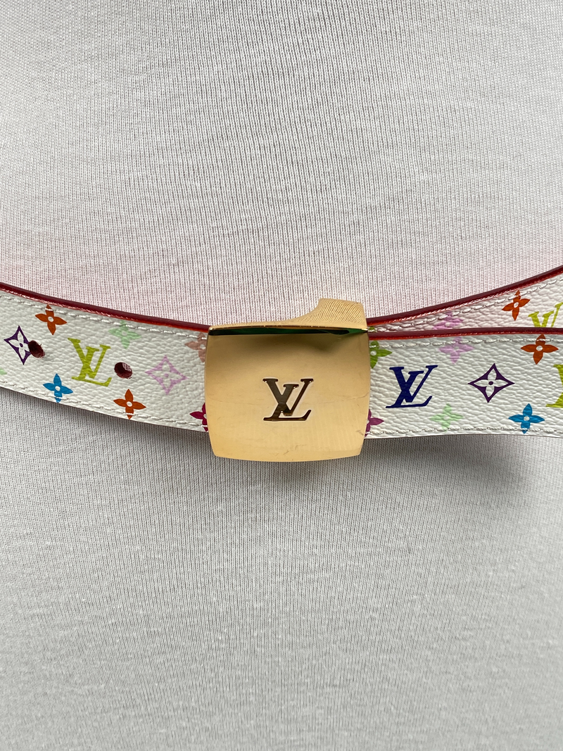 LOUIS VUITTON M9608 Monogram Sun Tulle LV Logo Belt Men Size 90 36 Japan  [Used]