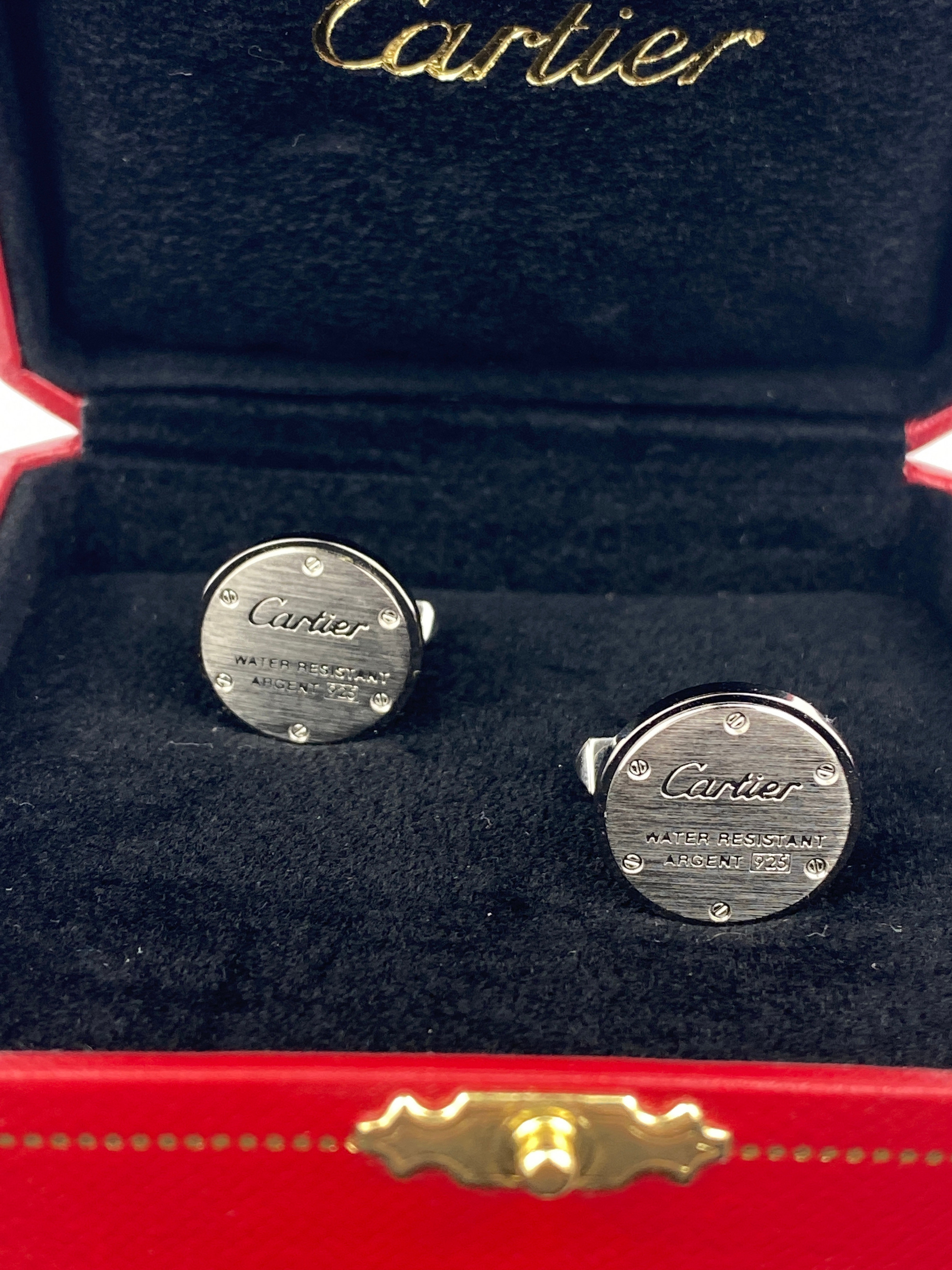 cartier water resistant decor cufflinks