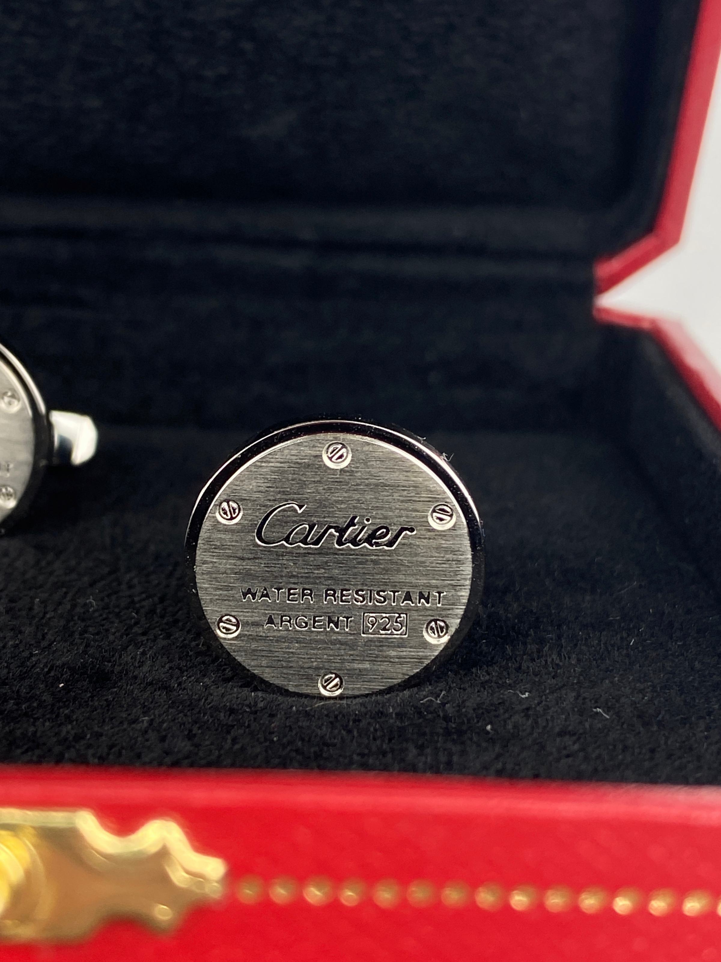 cartier water resistant decor cufflinks